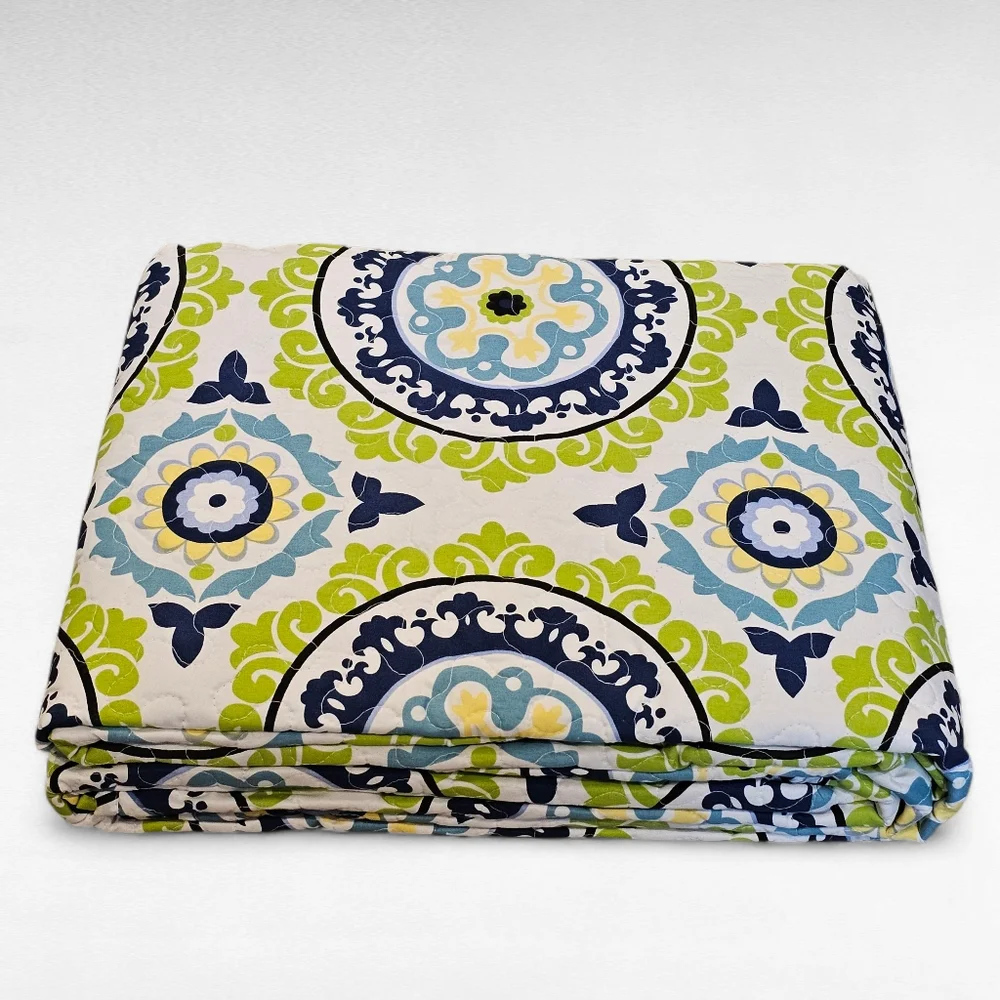 Danesha 2 Piece Twin Coverlet Set Blue Green